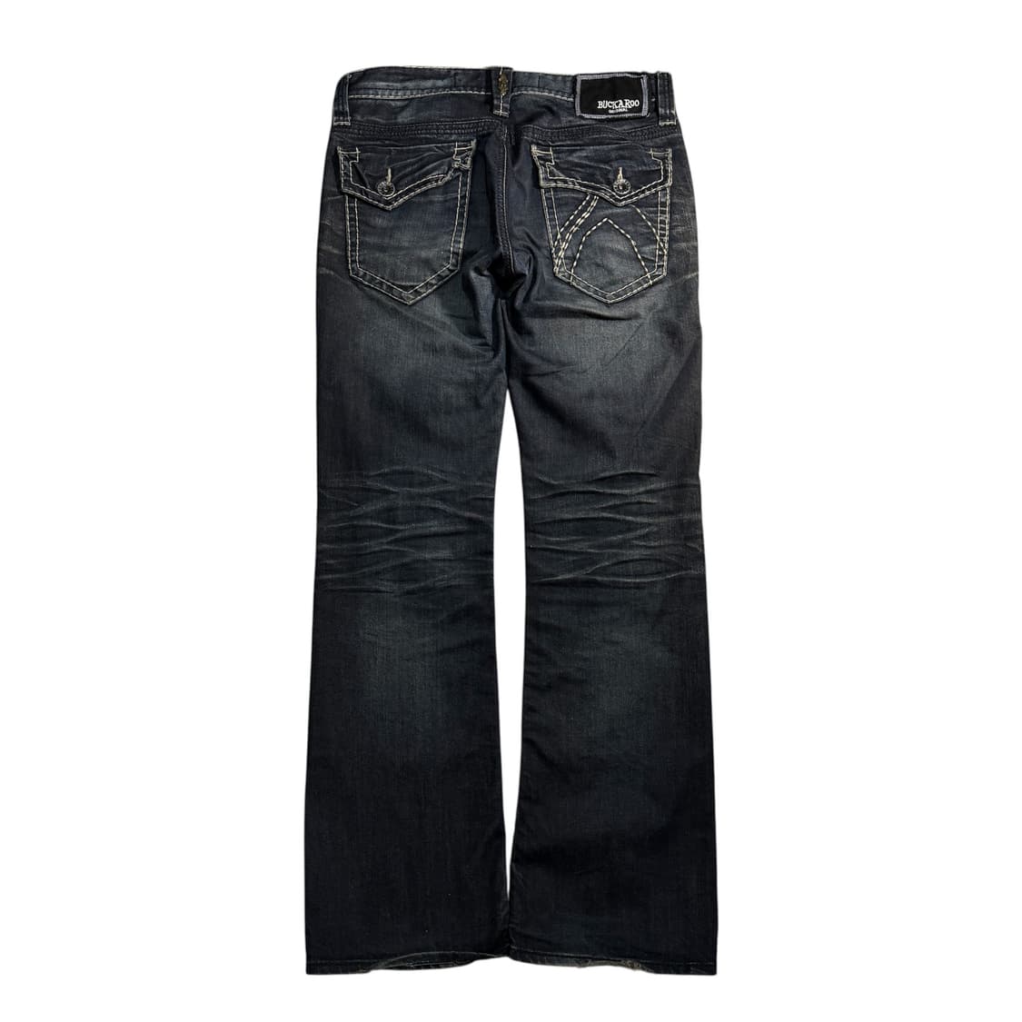 버커루 새깅 와이드 워싱 디테일 데님팬츠 상품이미지3