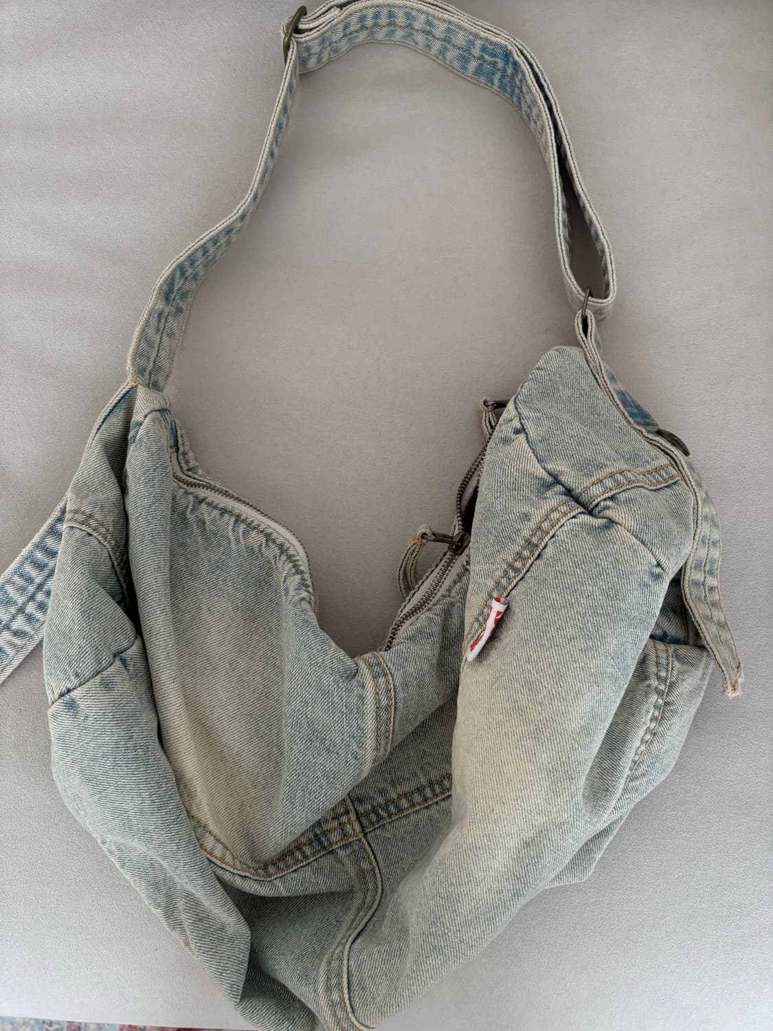 SCULPTOR 워싱 데님 더플백 워싱블루 상품이미지4