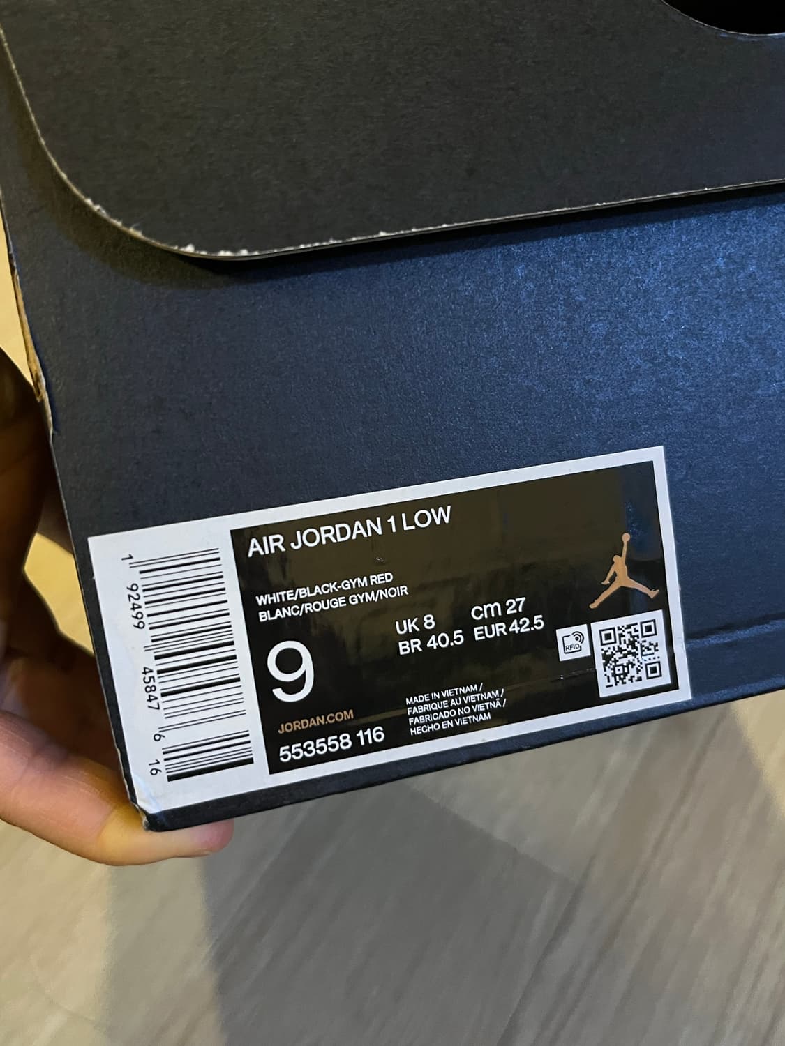 (270) 조던 1 로우 블랙토 스웨이드 1회 착용 상품이미지8