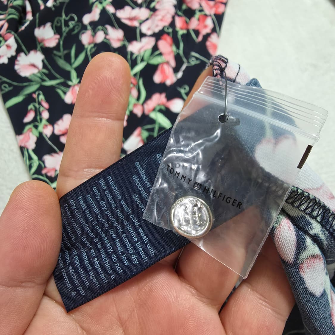 (6)여성 타미힐피거 플라워 금장단추 원피스 상품이미지4