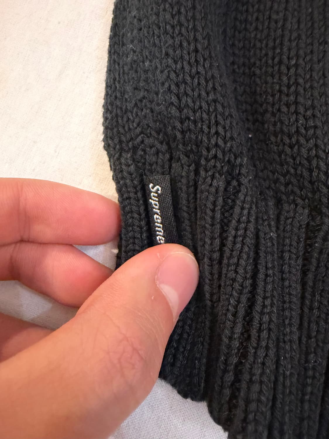 20SS 슈프림 백로고 니트 스웨터 블랙 상품이미지3