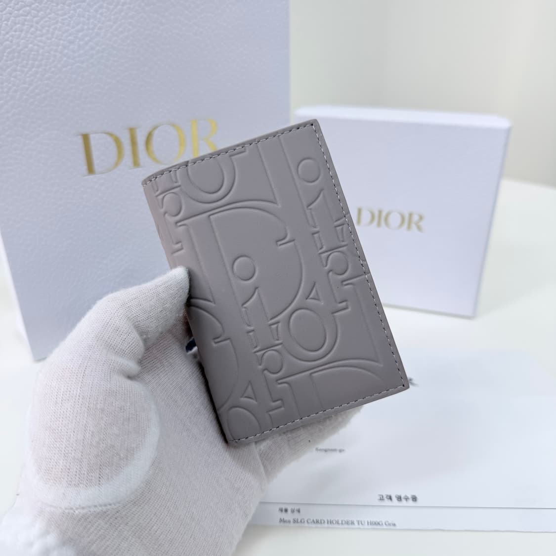[미사용/선물가능] 디올 그래비티 레더 오거나이저 카드지갑 트리아농 상품이미지2