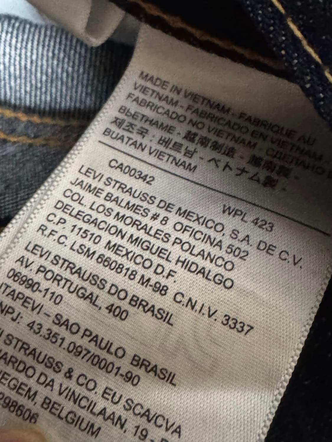 리바이스 505 진청 청바지 32x32 상품이미지3