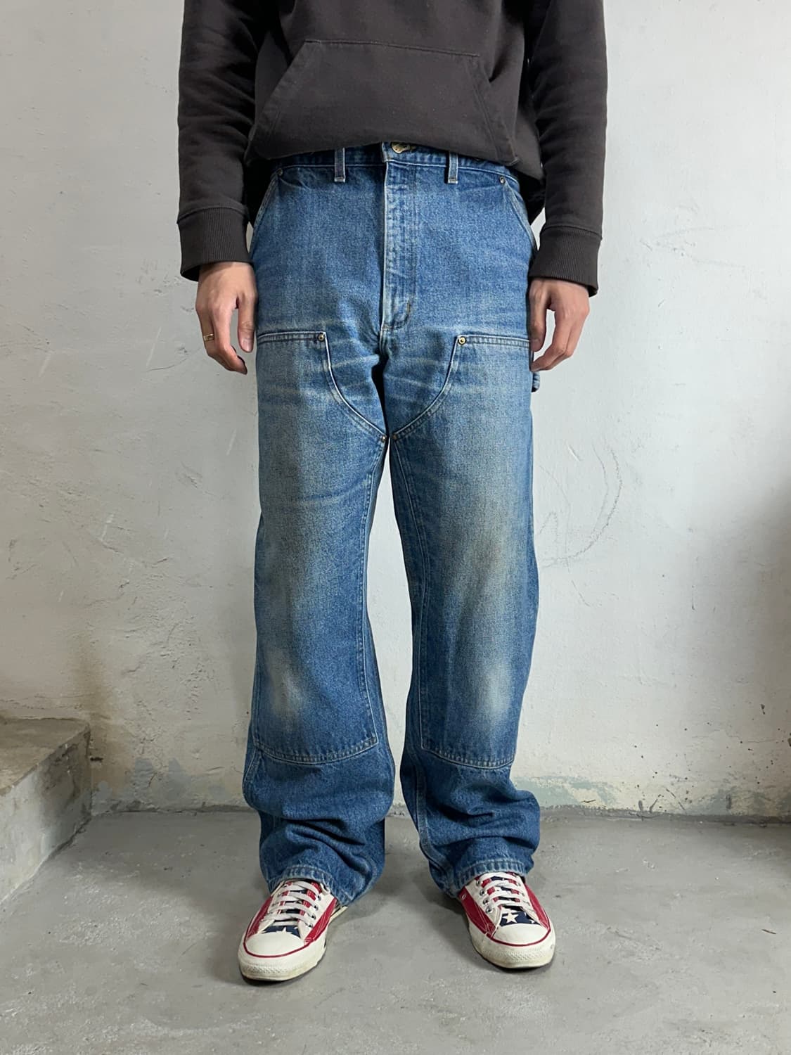 90's OG USA Made 칼하트 데님 더블니 칼하트 워크팬츠 썩블니 상품이미지3