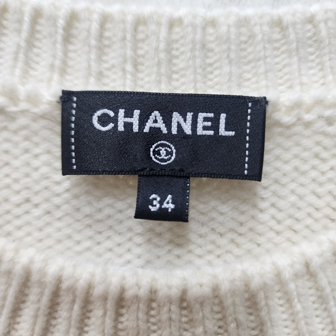 샤넬 25/26 코코네쥬 울.캐시미어 에크루 블랙 34 상품이미지4
