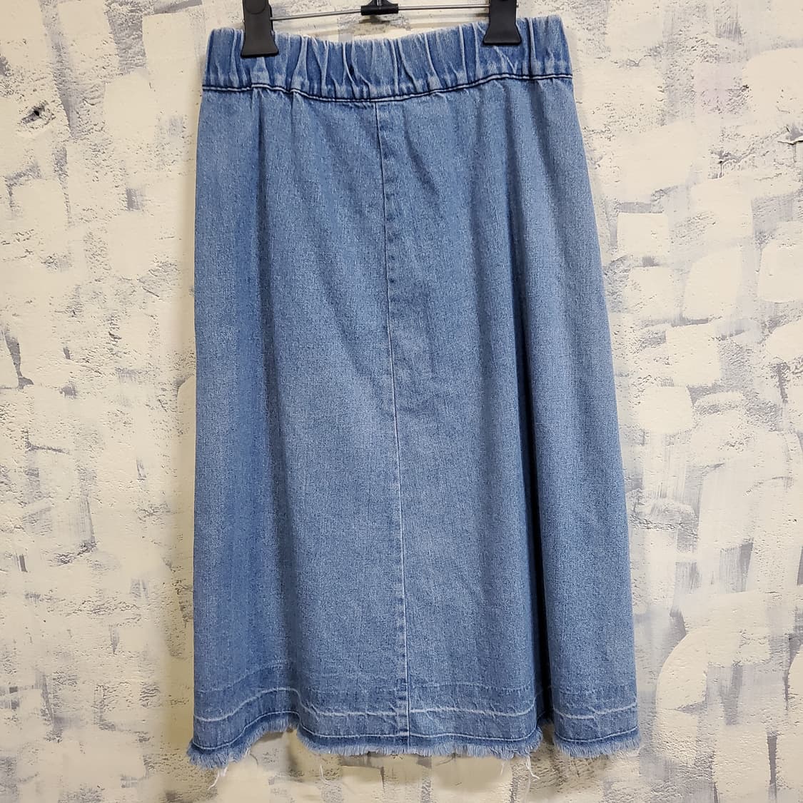 플라스틱아일랜드 청 데님 롱 스커트 버튼 스커트  상품이미지2