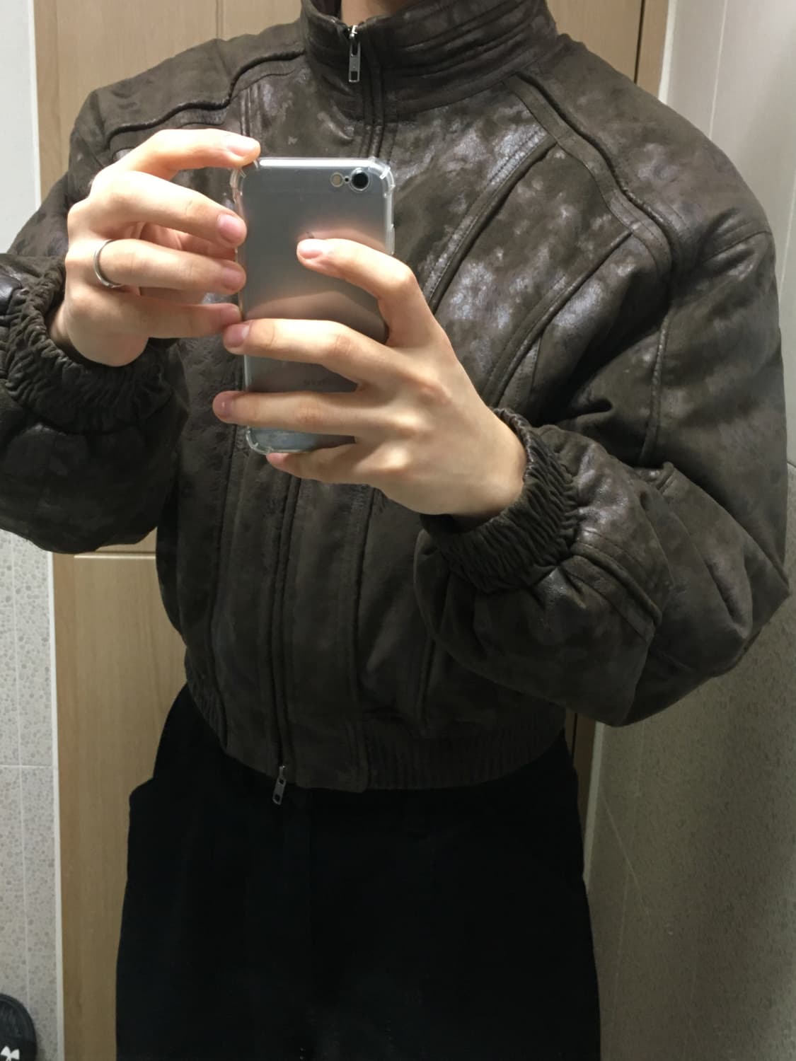 엘무드 벌키 크롭 자켓 카모 브라운 44 상품이미지8