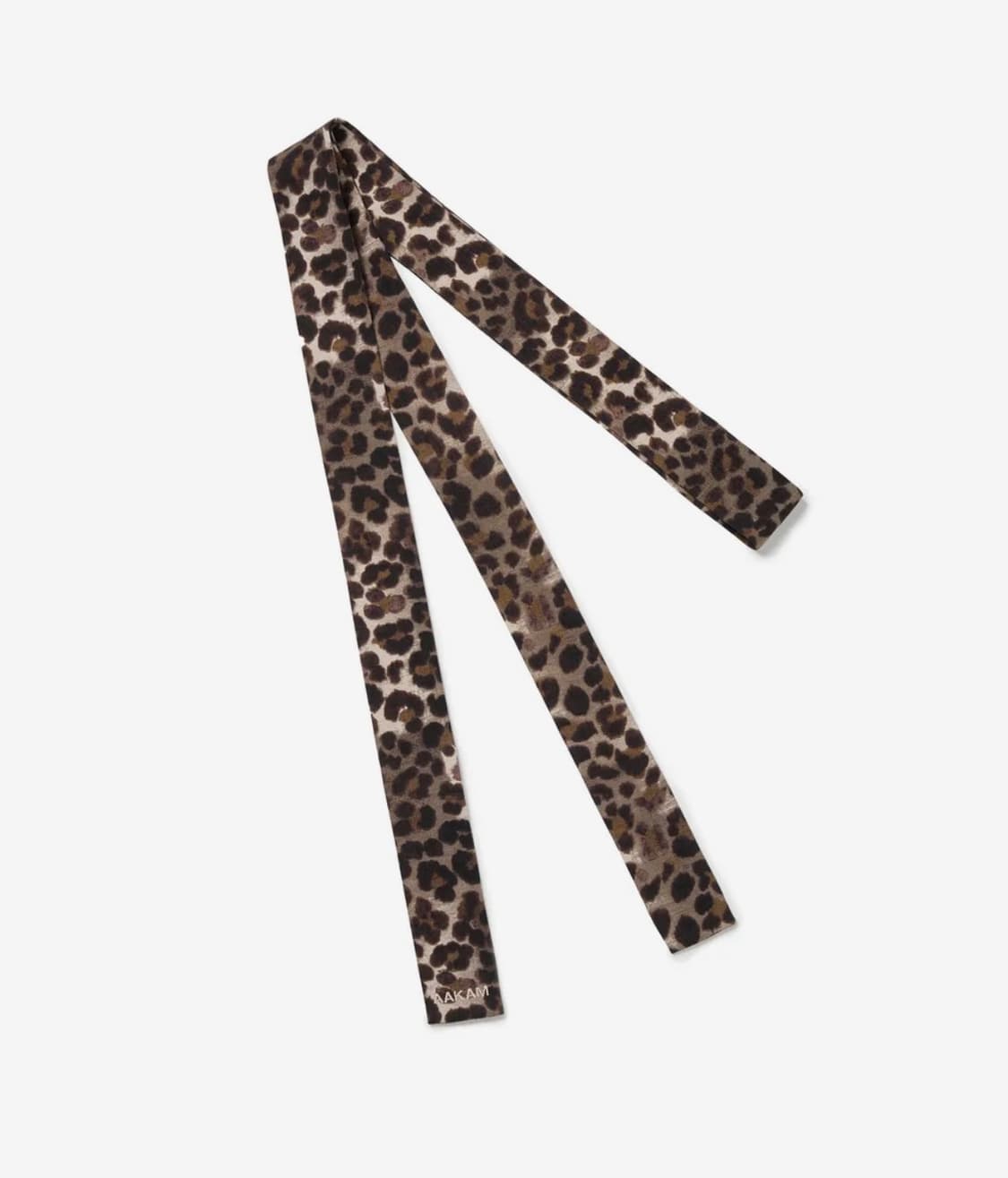 아캄 Leopard Pattern Skinny Scarf (Khaki) 상품이미지1