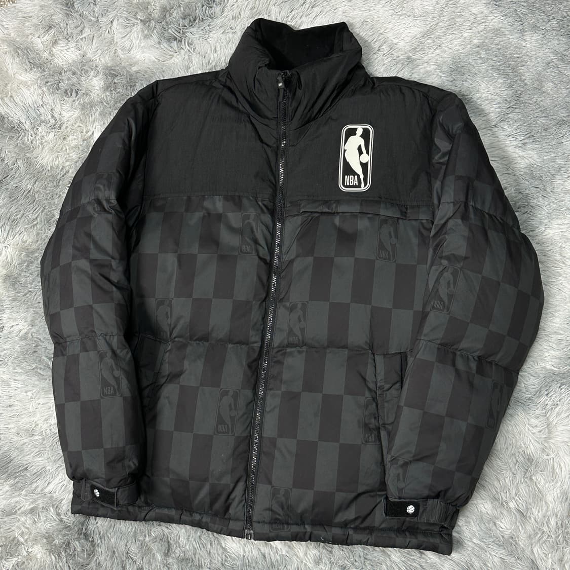 NBA 덕다운 체크 숏패딩  상품이미지1