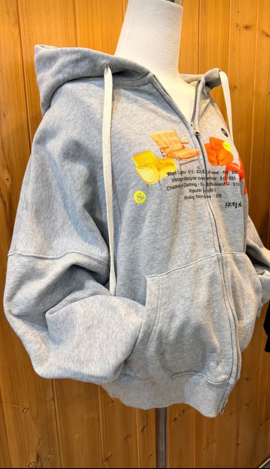 (여성) 캐주얼 빈티지 후드 집업 상품이미지2