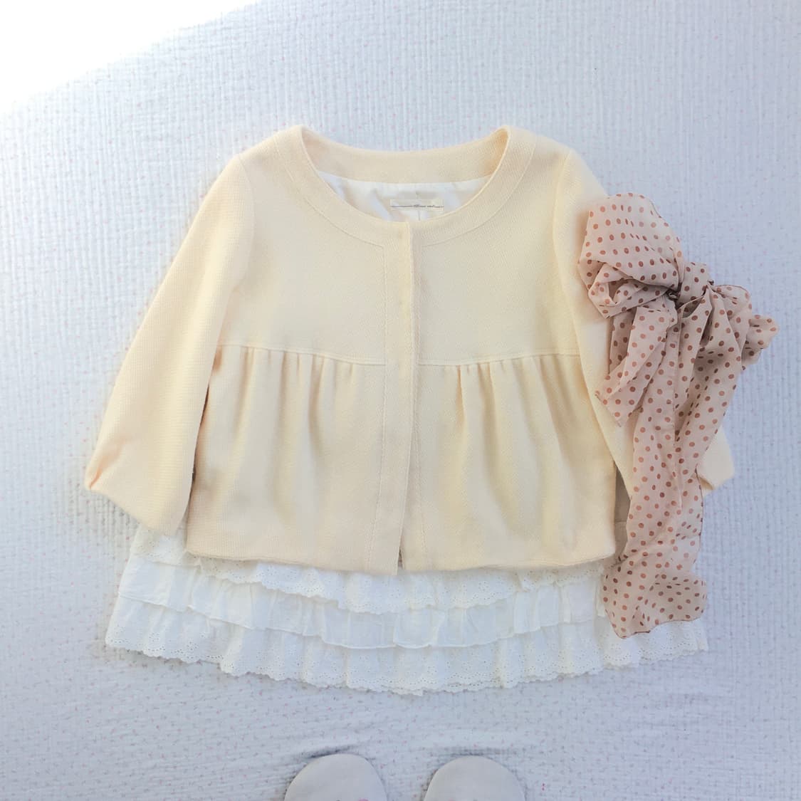 JPN/ 모리걸숏자켓 모리룩숏자켓 아이보리코트 아이보리색 여성용 자켓 상품이미지1