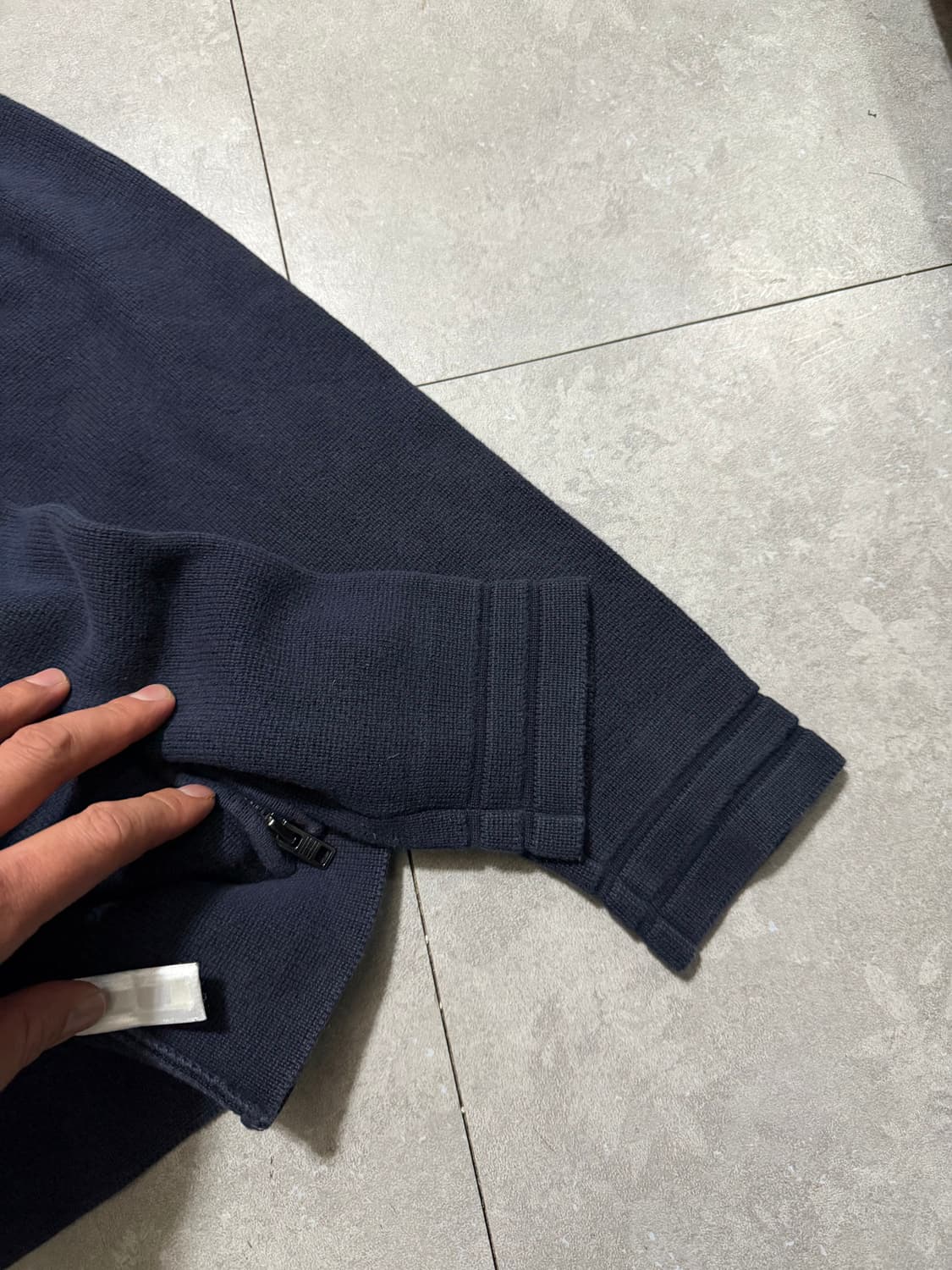 타미힐피거  네이비컬러 빈티지  코튼  니트 풀집업 자켓 95 size  상품이미지6