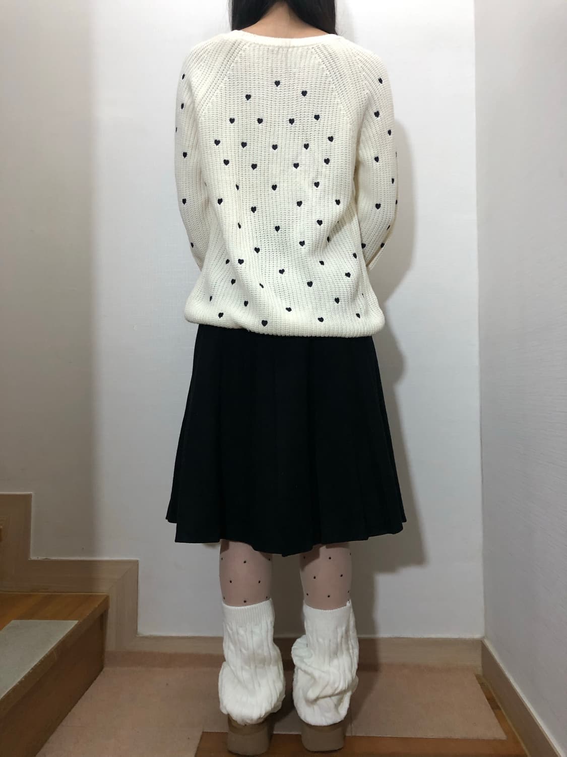 빈티지 화이트 러블리 니트 상품이미지5