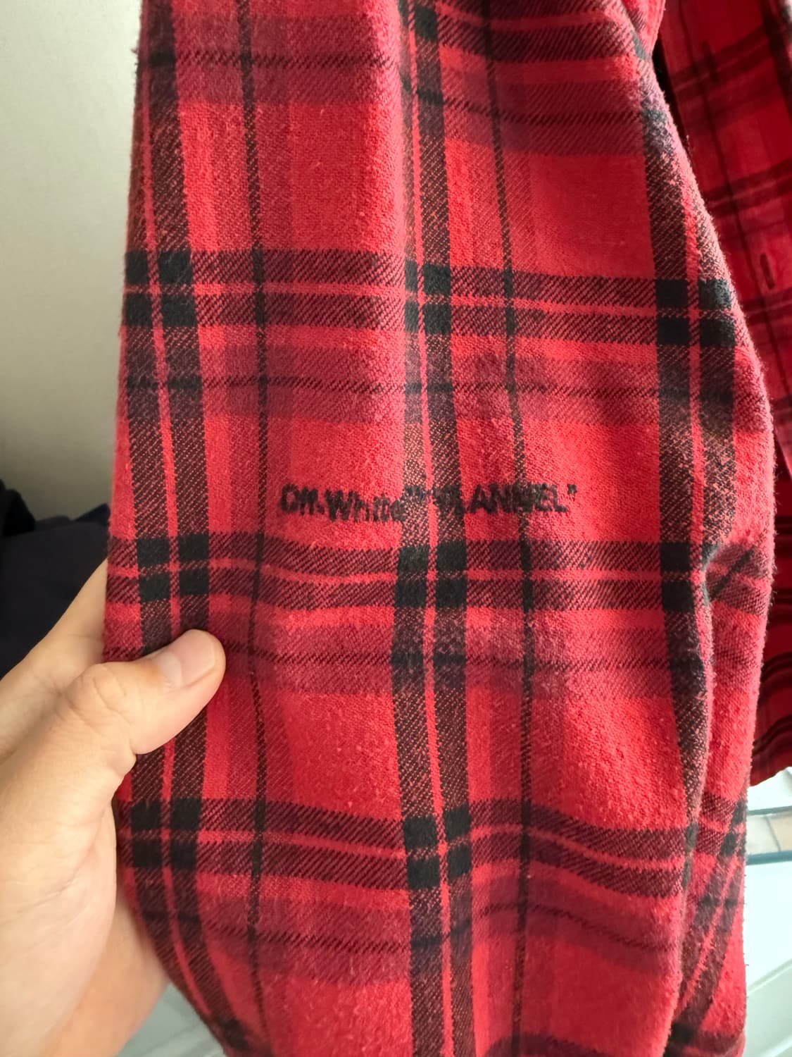 20ss 오프화이트 플란넬 애로우 셔츠 L size 상품이미지6