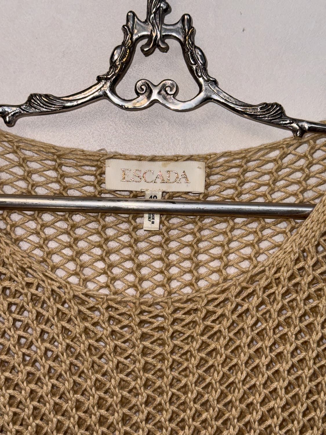 ESCADA cashmere rabbit fur trimming knit 상품이미지7