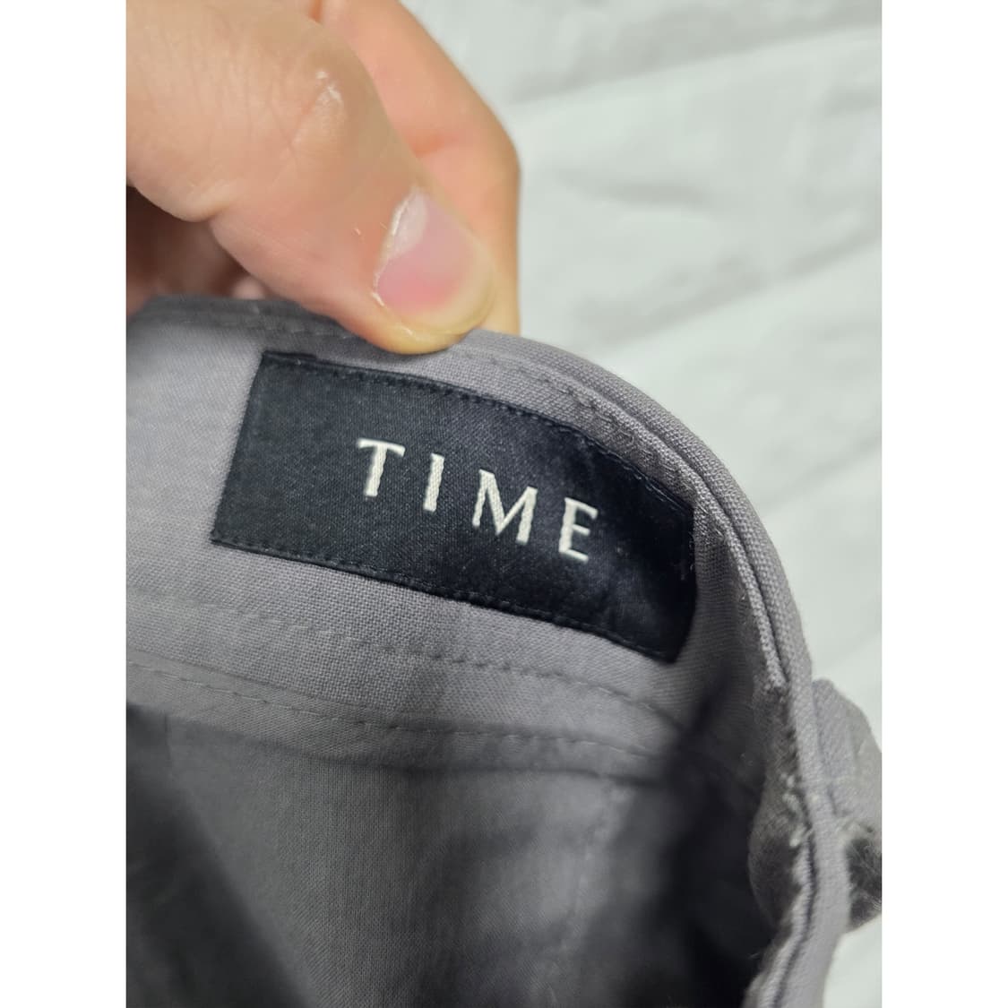 택포)34인치 21s 한섬 타임옴므 TIME  그레이 슬랙스  상품이미지2