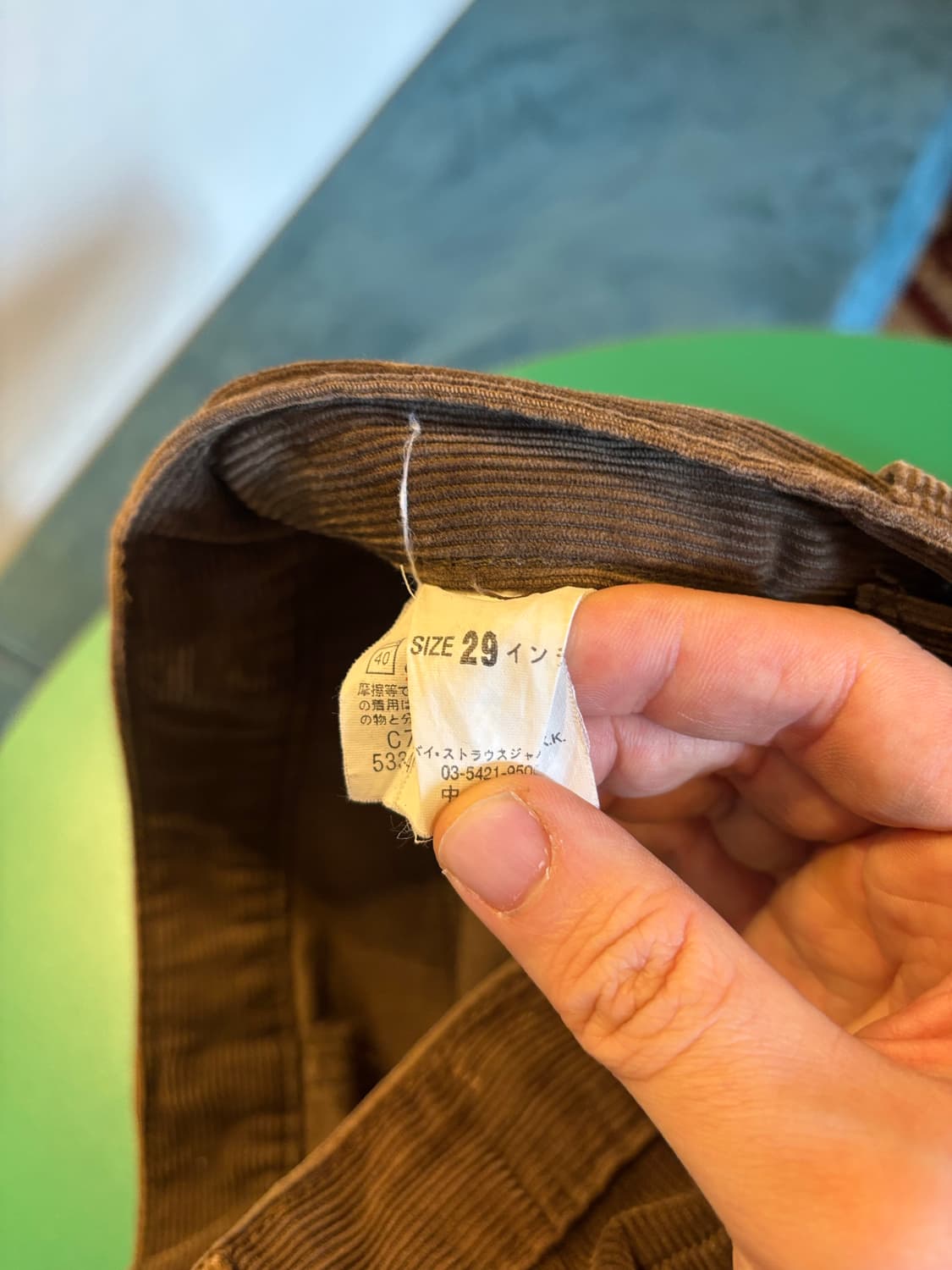 리바이스 브라운 코듀로이 팬츠 상품이미지5