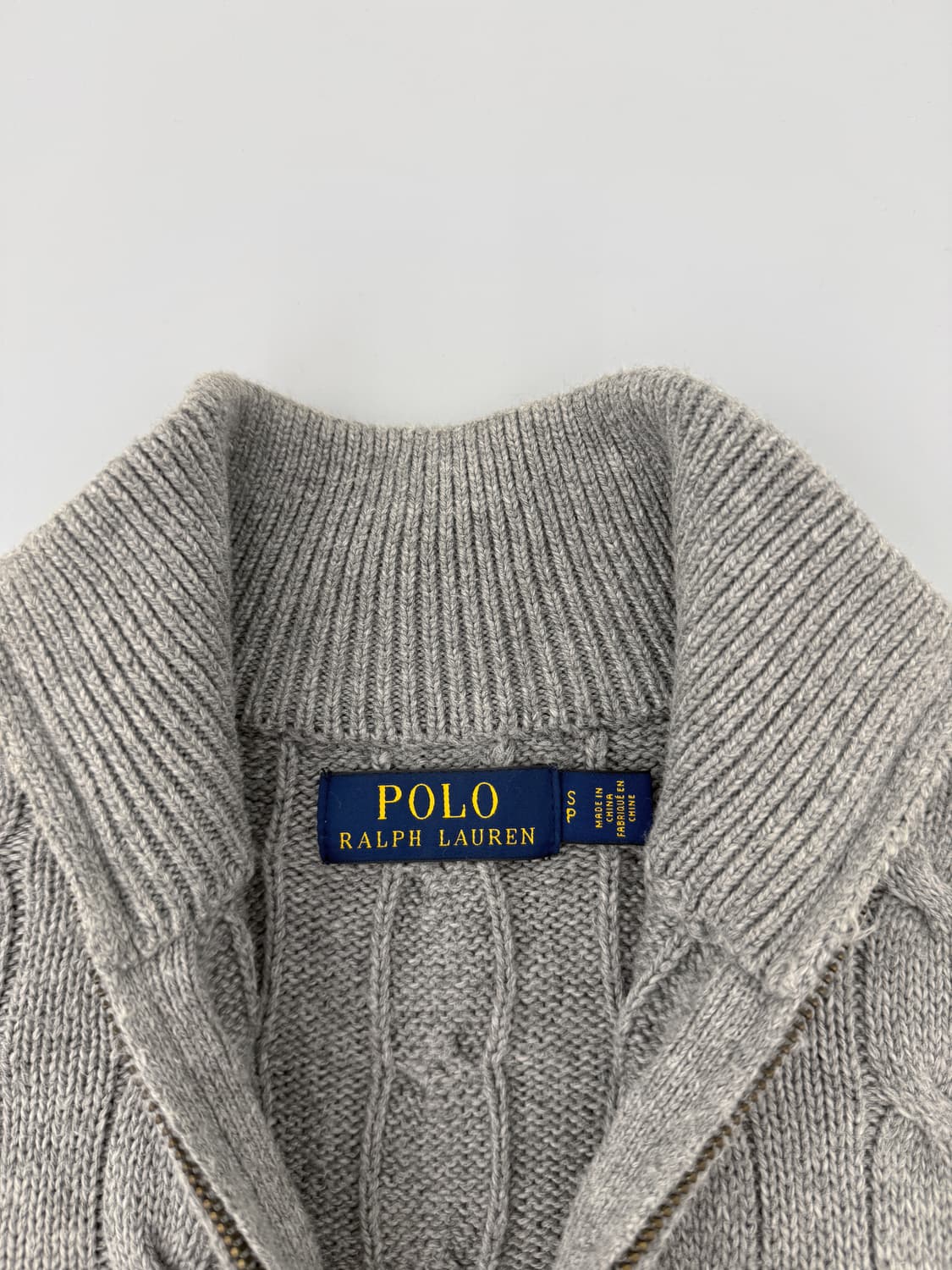 폴로 랄프로렌 신형 루즈핏 하프집 꽈배기 코튼 니트 상품이미지8