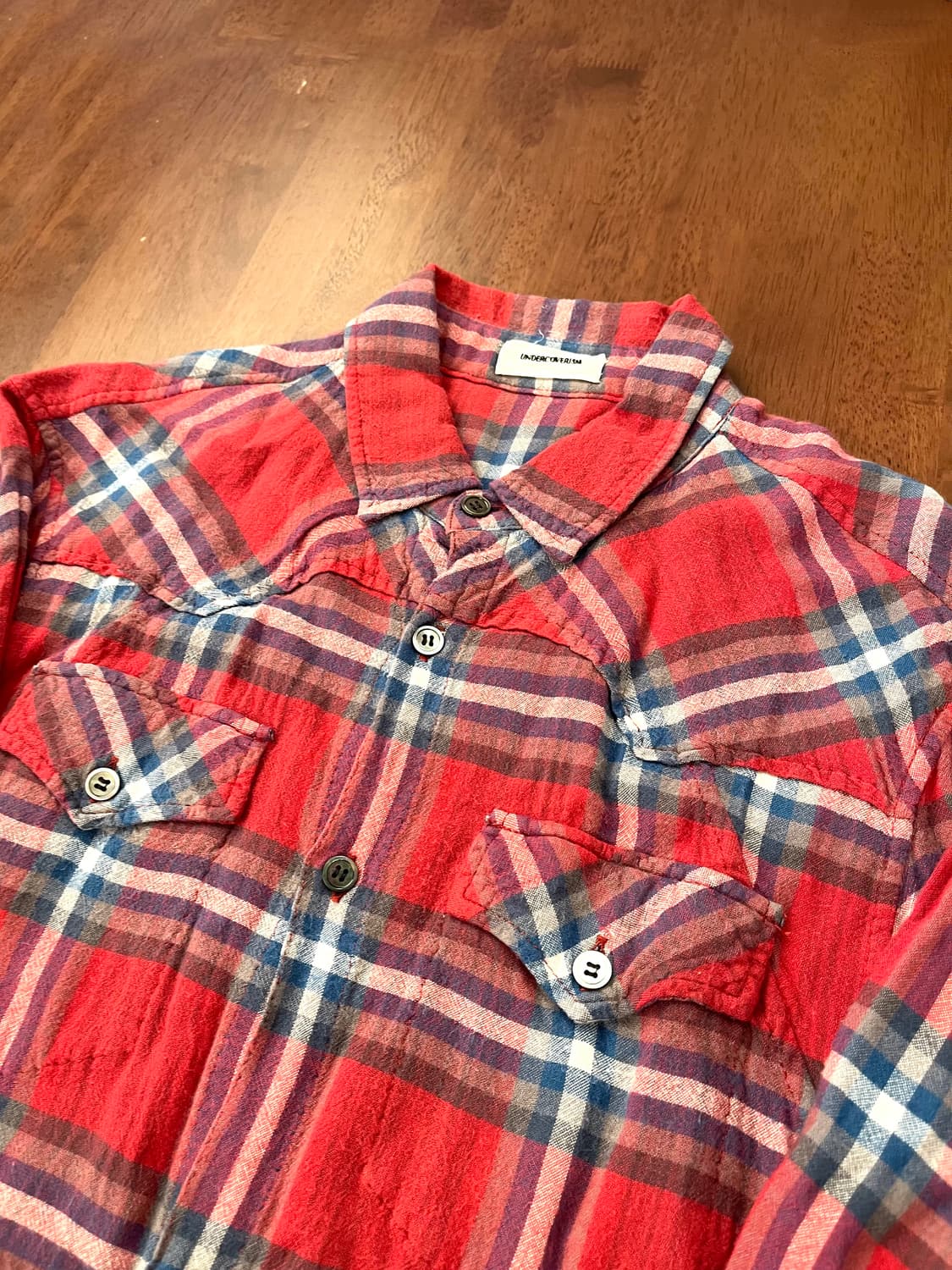 언더커버 11AW 레이온 체크 셔츠 상품이미지3