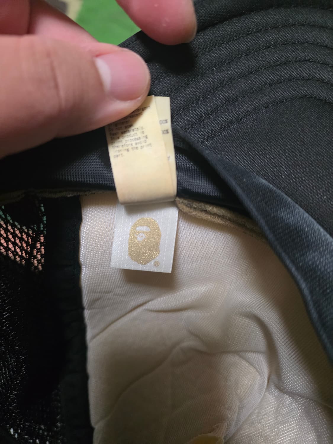 [OS]베이프 기본 컬리지 메쉬캡 블랙 상품이미지7