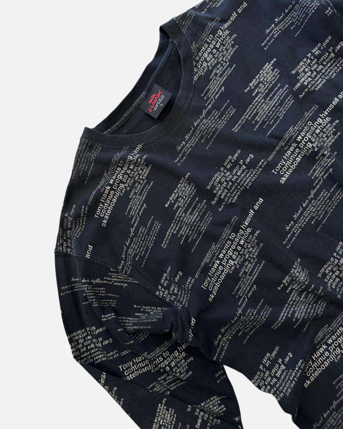 HAWK grunge lettering pattern t-shirt 상품이미지2