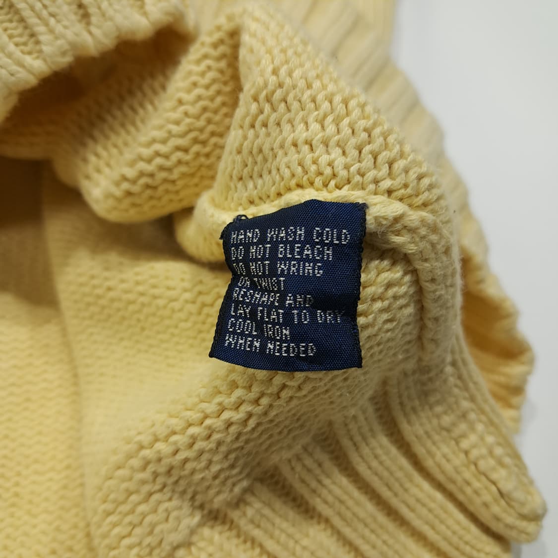 CL026 폴로 코튼 블루라벨 라이트옐로우 니트 베스트 상품이미지5