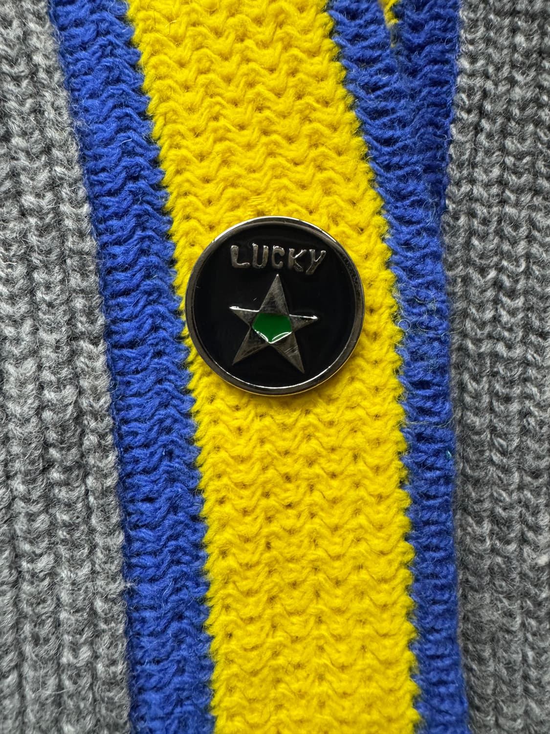 럭키슈에뜨 로고자수 배색 롱 후드가디건 M 상품이미지3