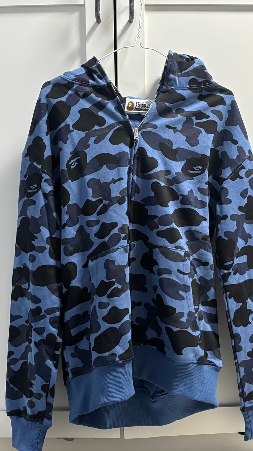 베이프 블루 청계 후드집업 L 상품이미지1