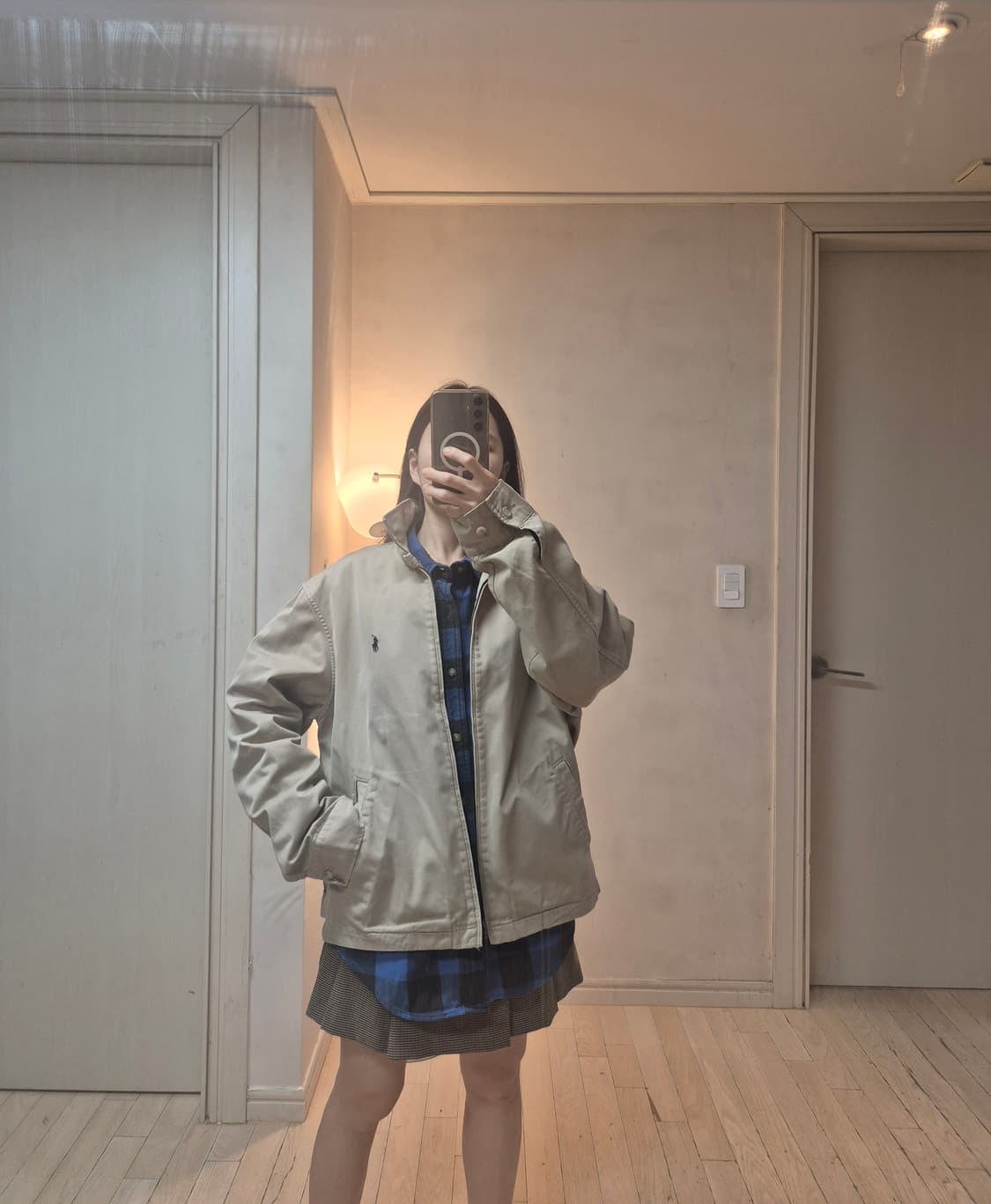  폴로 랄프로렌의 베이지색 코튼 스윙탑 자켓 상품이미지3