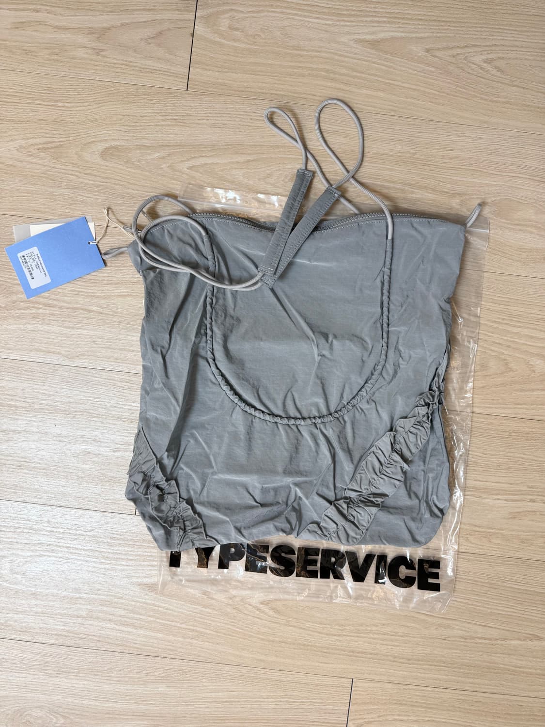 (새상품)타입서비스 Ruffled Adjustable Bag [Gray] 상품이미지4