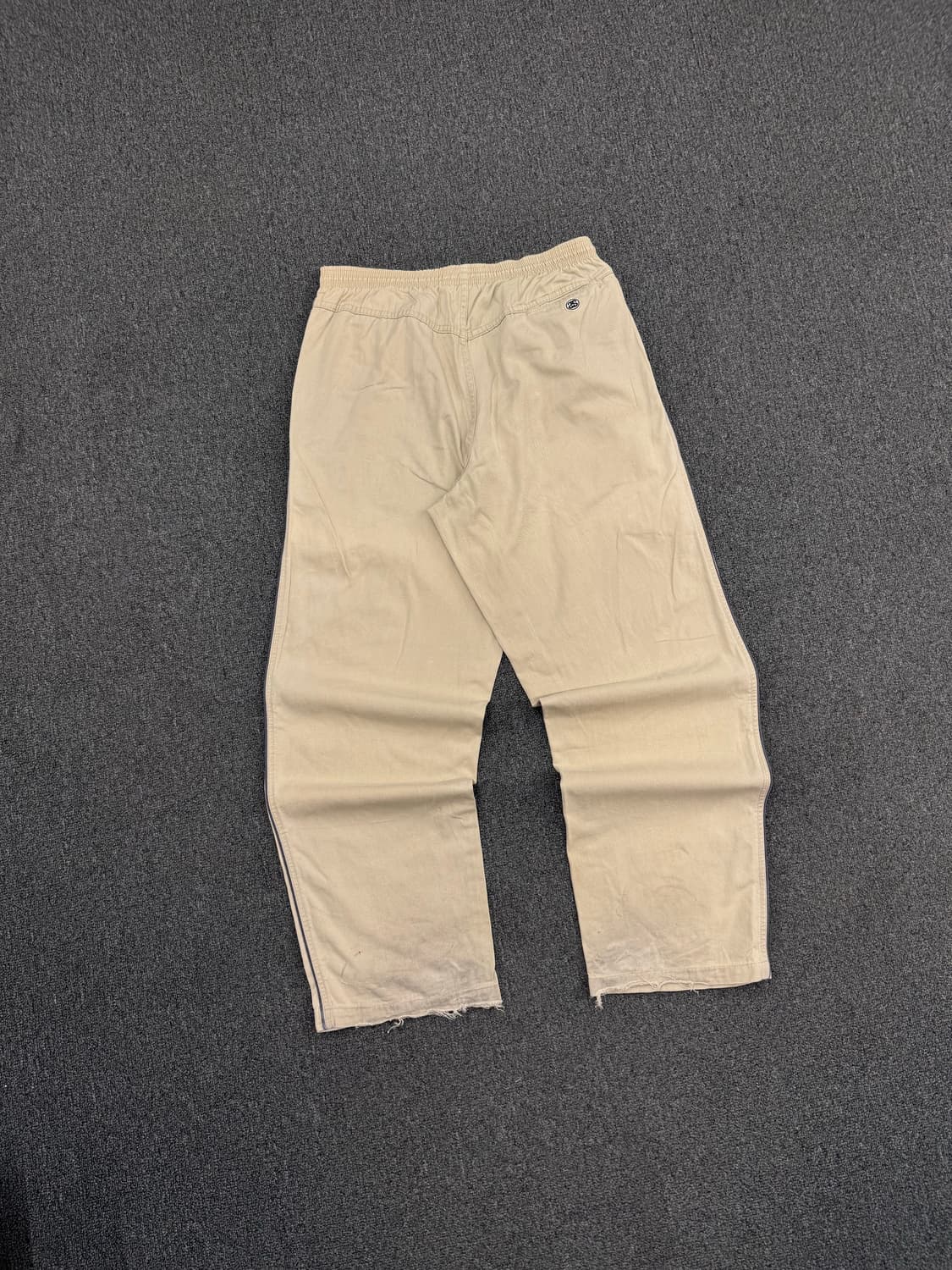 M)90’s 스투시 빈티지 밴딩 베이지 코튼 팬츠 상품이미지5