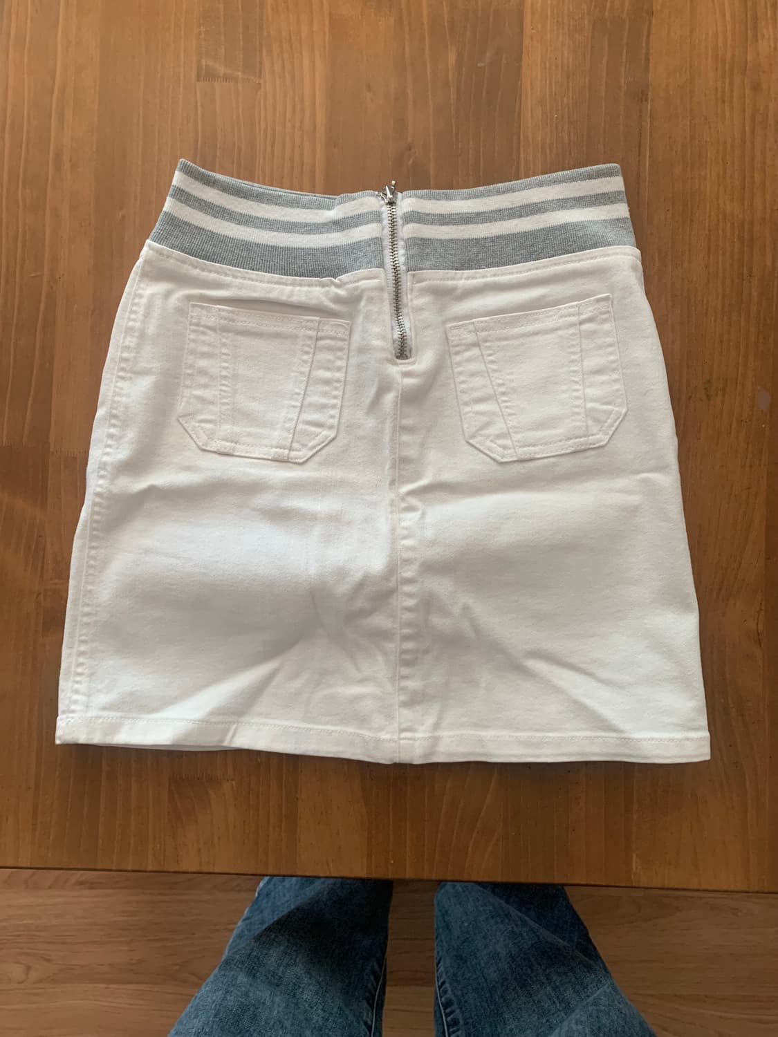 빈티지 화이트 미니스커트  상품이미지1
