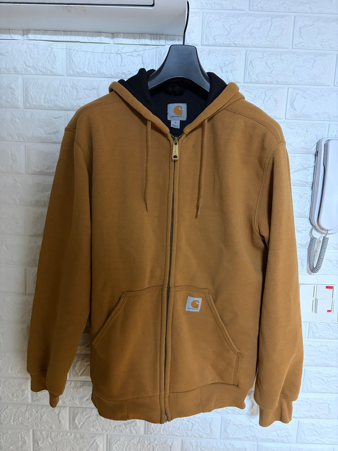 칼하트 써멀 후드집업 카멜 브라운 s 사이즈 상품이미지1