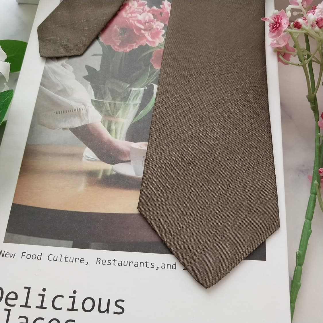 짐톰슨 실크 진베이지 넥타이 7.5cm A등급 K1573
 상품이미지3