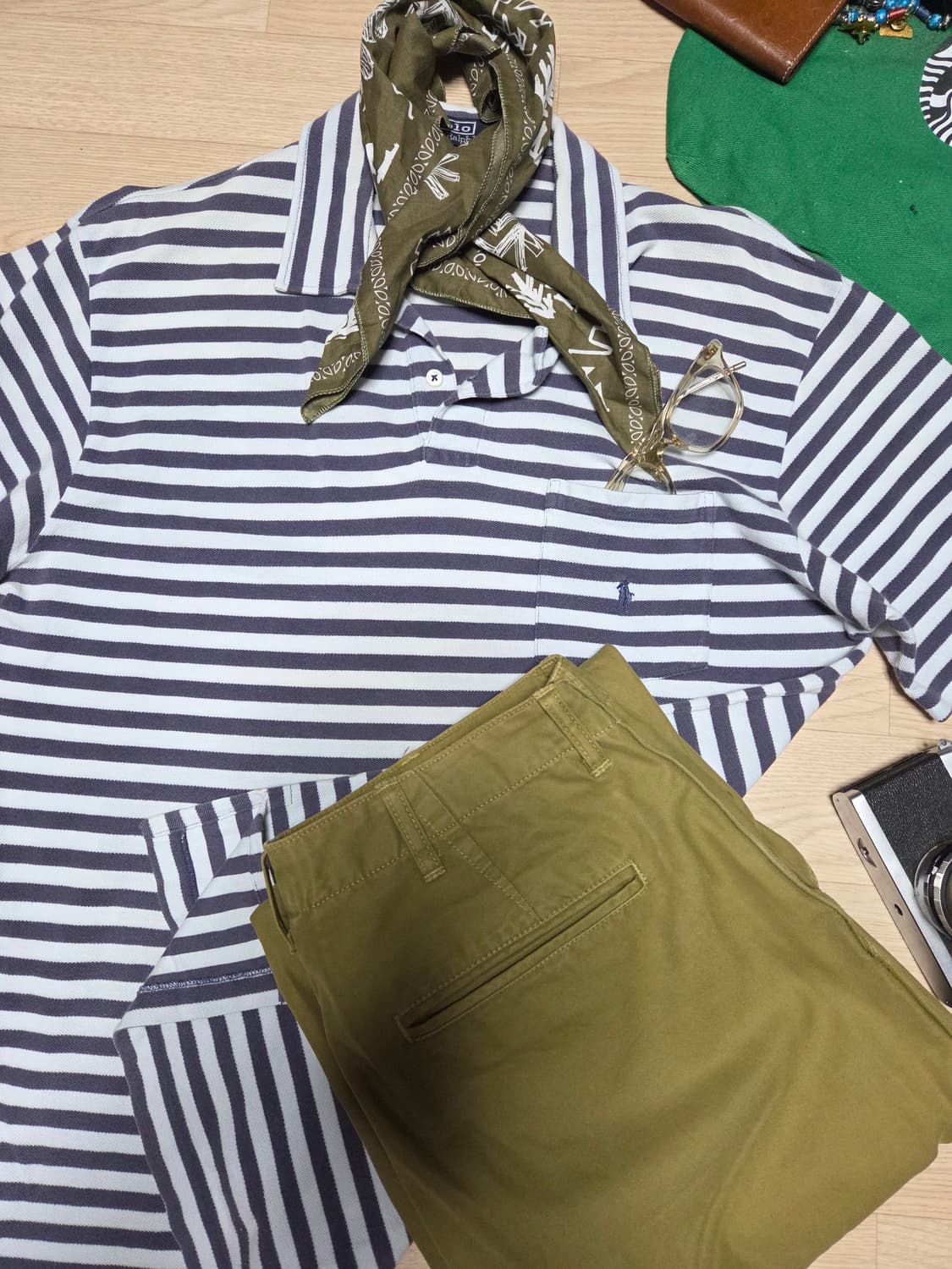 POLO RALPH 단가라 포켓 카라 반팔 티셔츠  상품이미지1