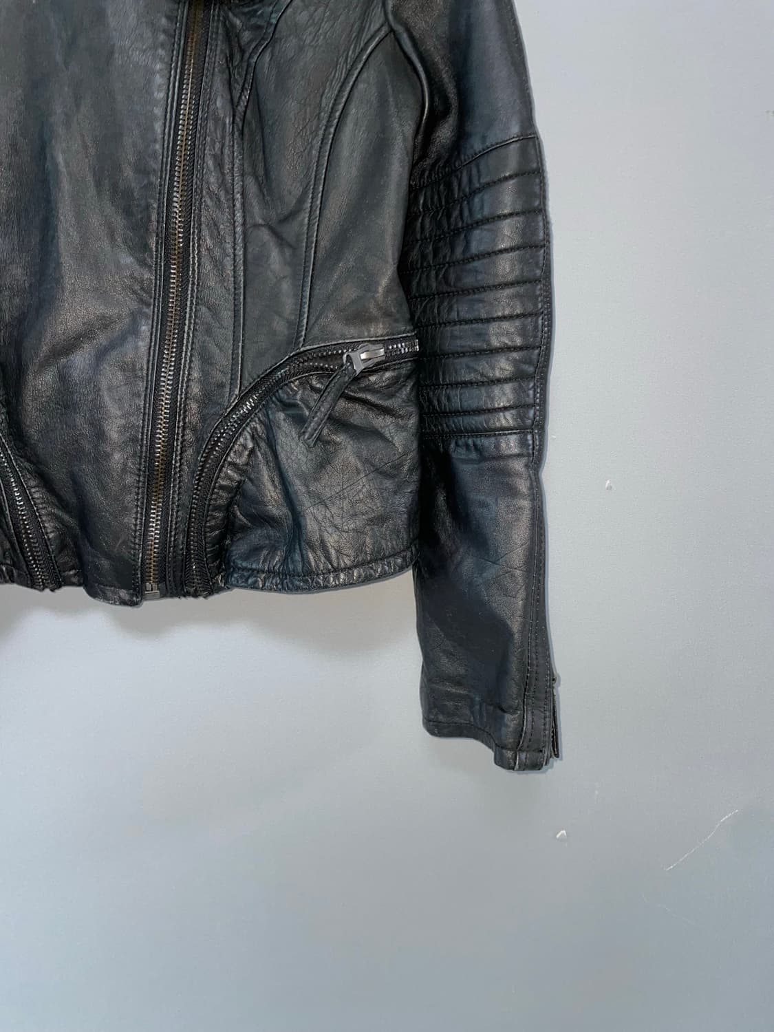 Zara short leather jacket 상품이미지5