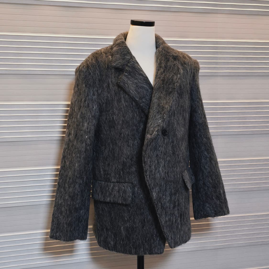 《새상품》모헤어 자켓 코트 & 허리끈 (또는 머플러로 사용) 상품이미지2