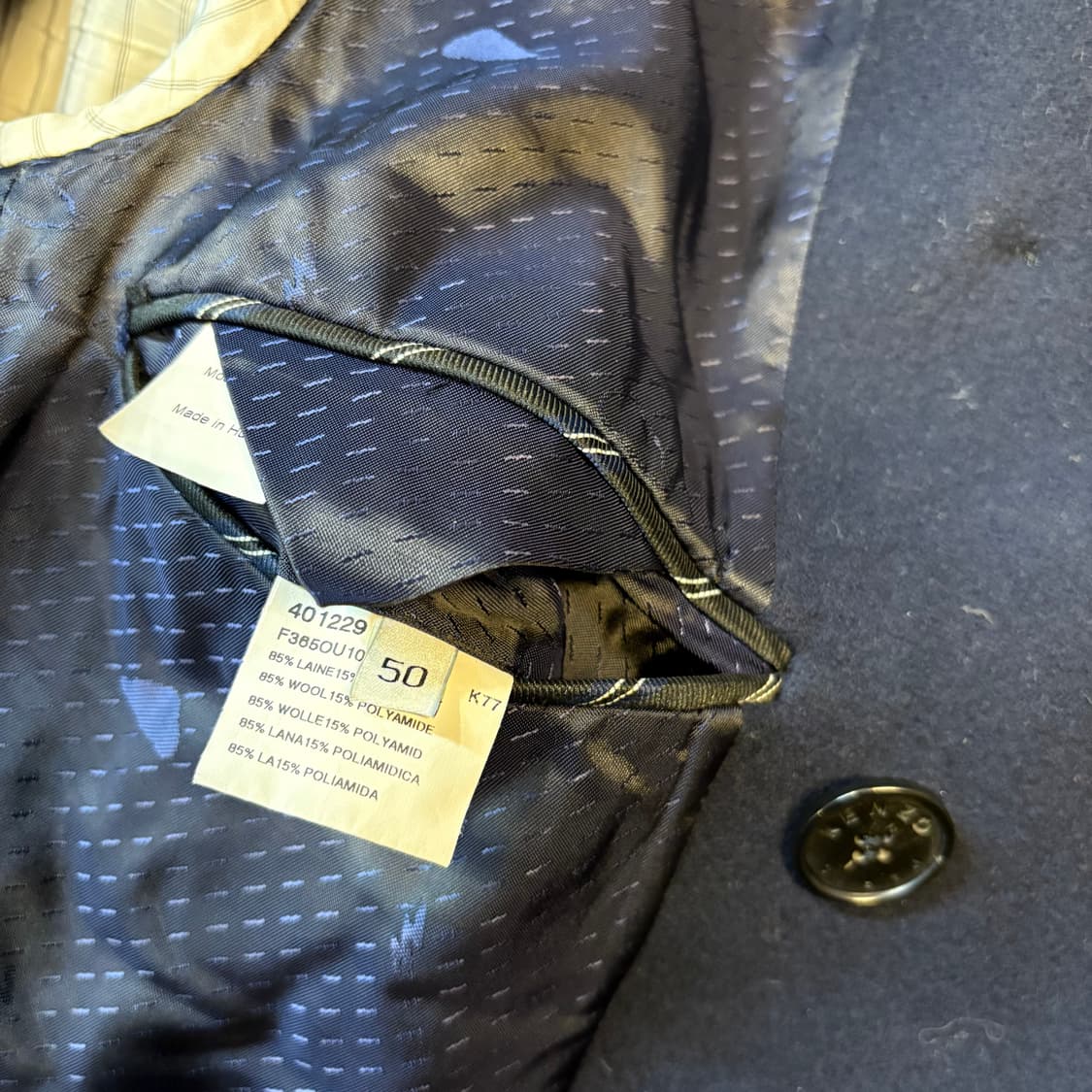 겐조 네이비/블랙 투톤 피코트 상품이미지10