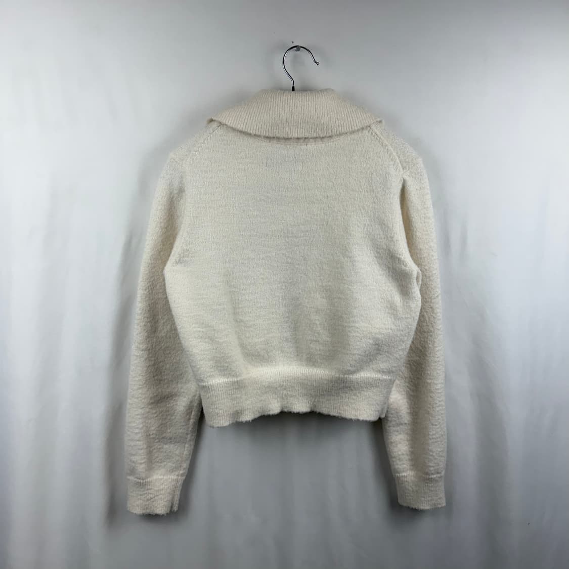 (F) 아틀리에 나인 에센셜 언발란스 크롭 가디건 아이보리 상품이미지6