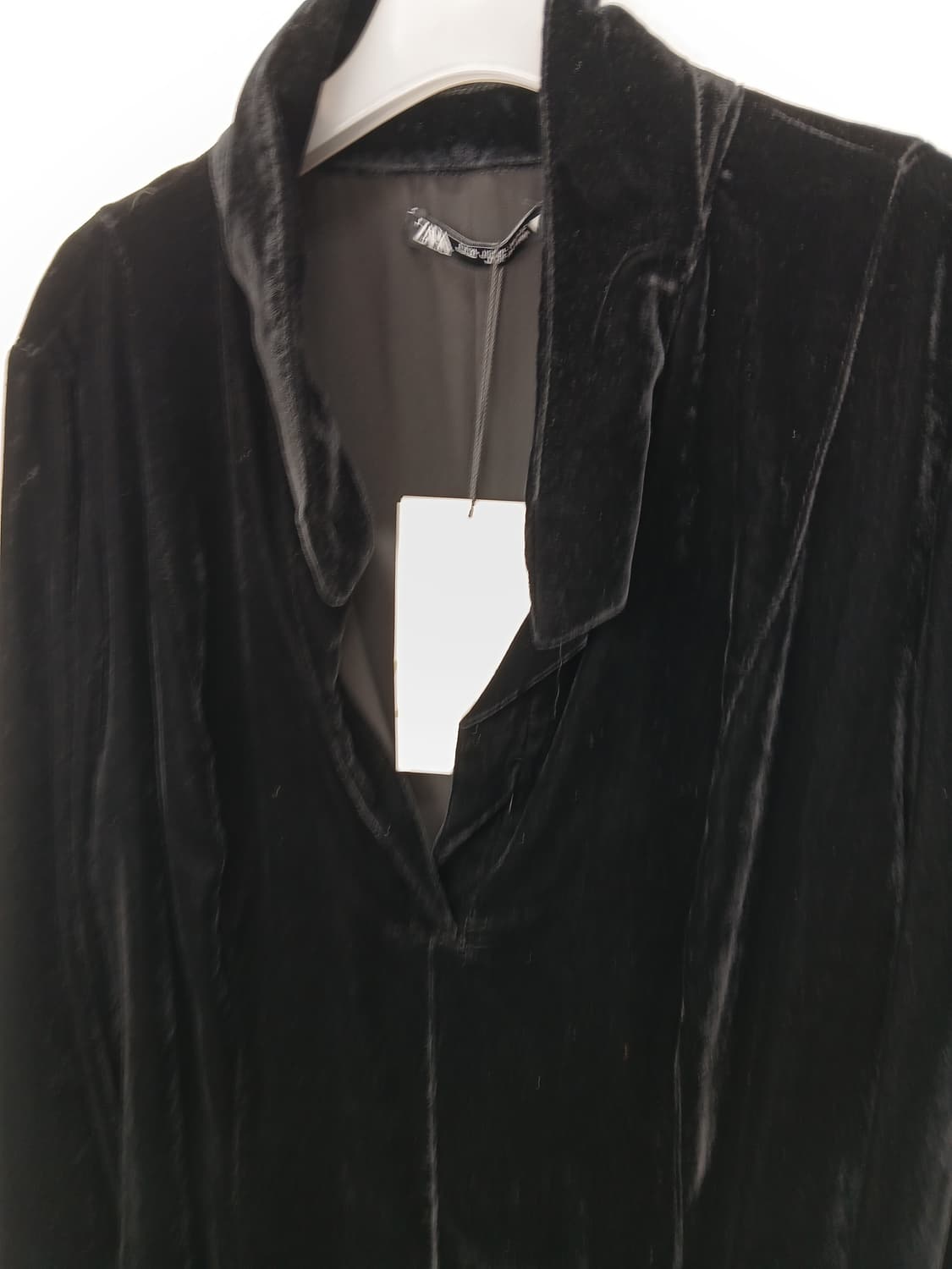 ZARA 벨벳 블랙 원피스 (XL) 100 L 77-88 새제품 상품이미지6