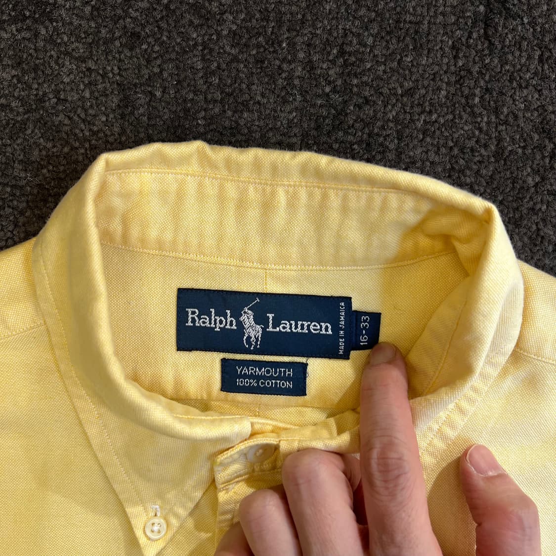 랄프로렌 옥스포드 셔츠 옐로우 상품이미지3