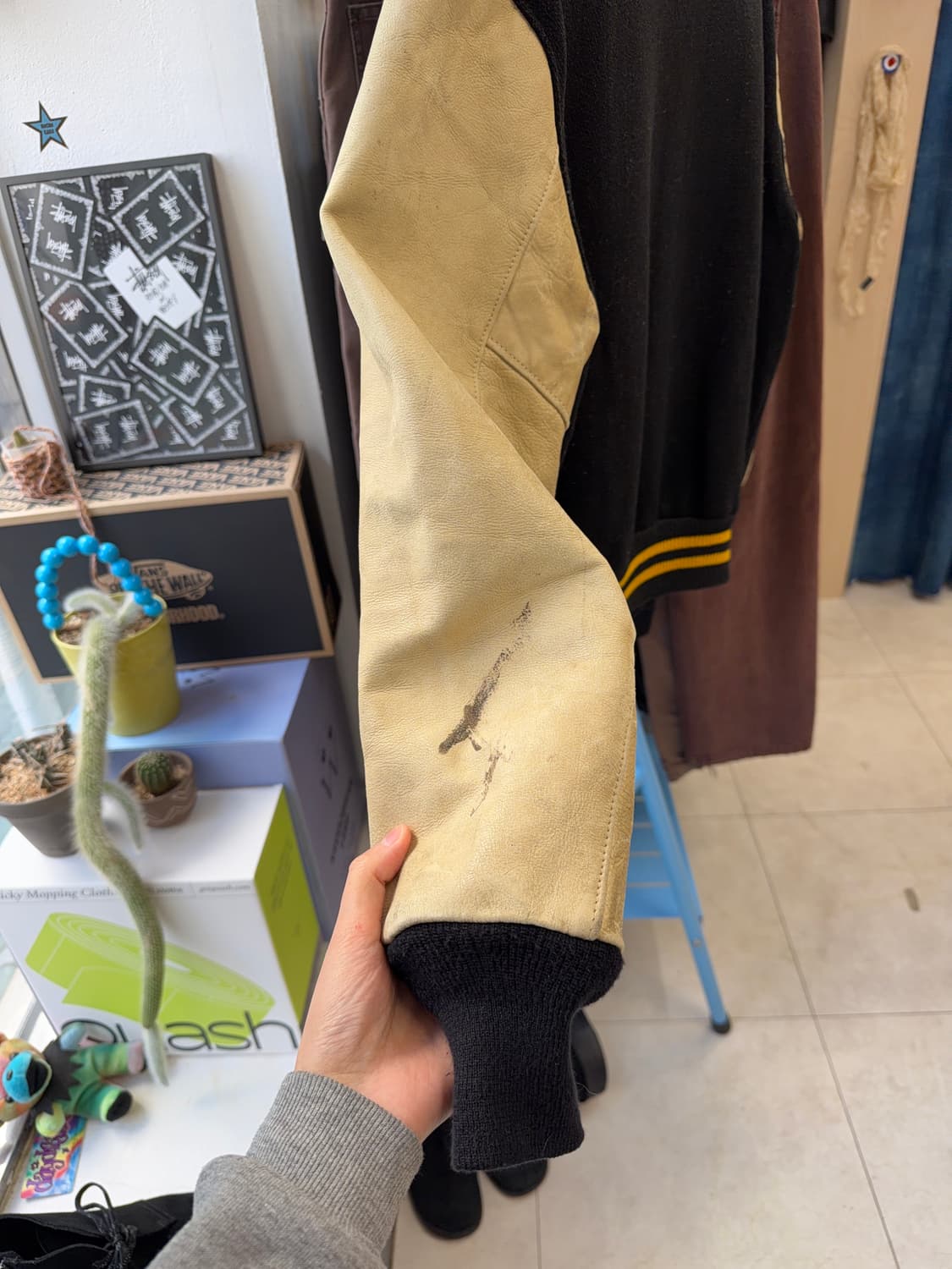 vtg wool leather varsity jacket 상품이미지5