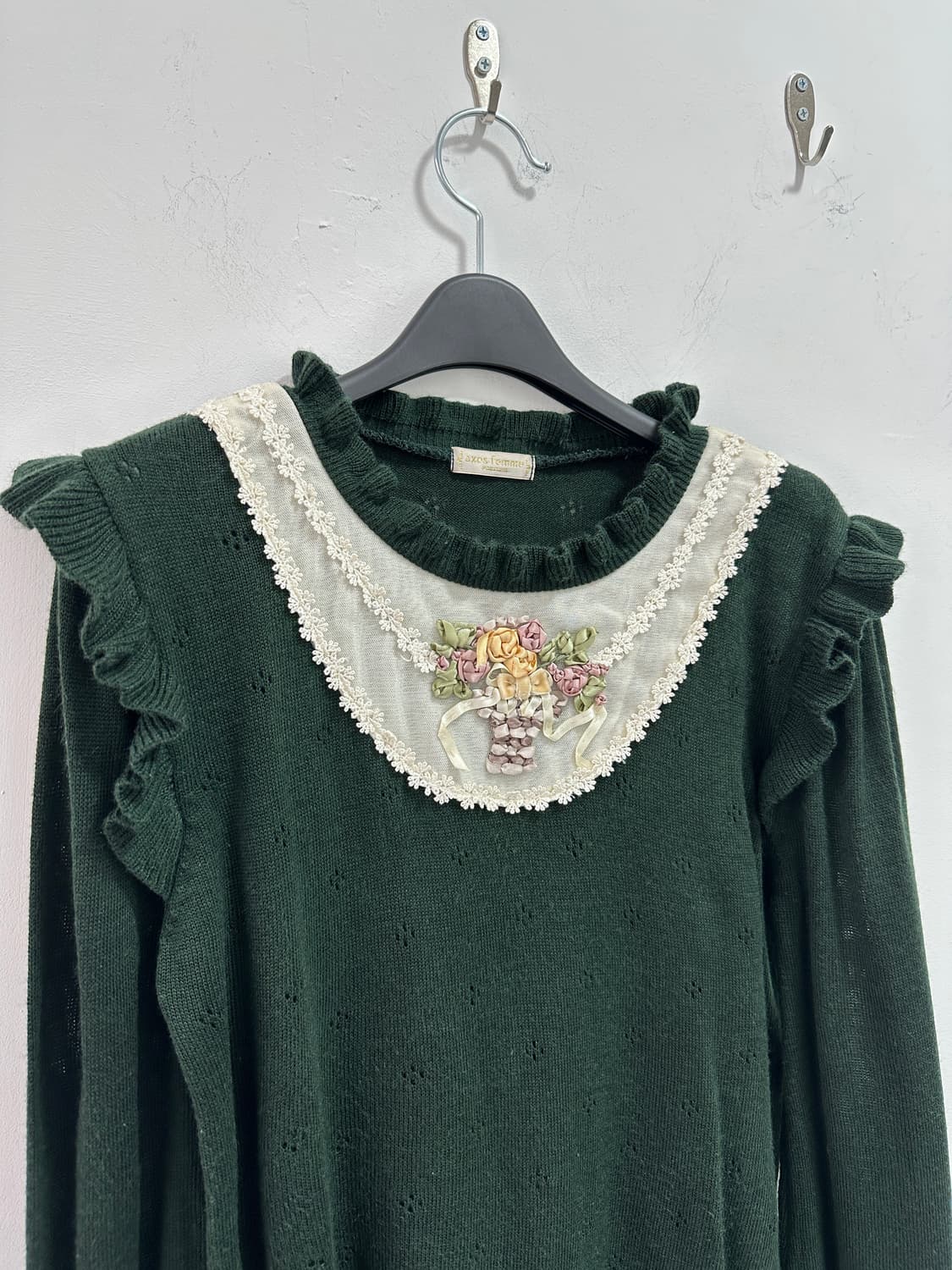 Axes femme green frill detail knit  상품이미지7