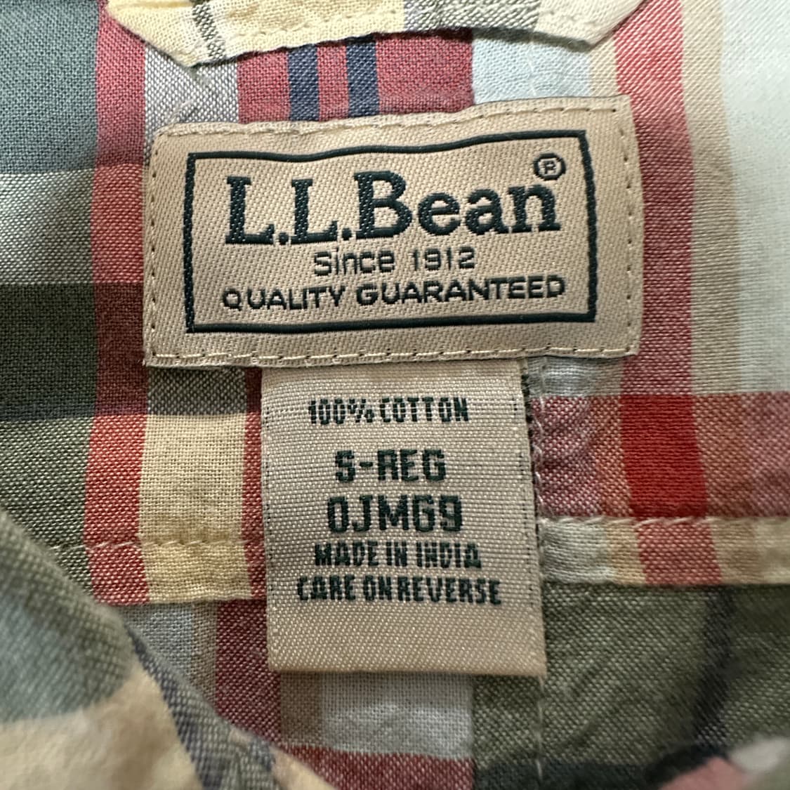 L. L. BEAN madras patchwork shirt 상품이미지4