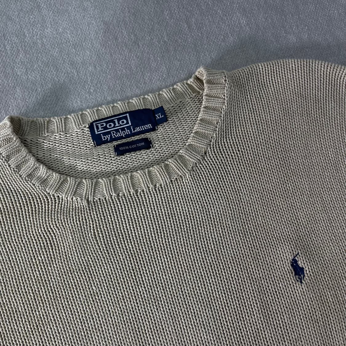100 폴로랄프로렌 베이지 코튼 니트 상품이미지2