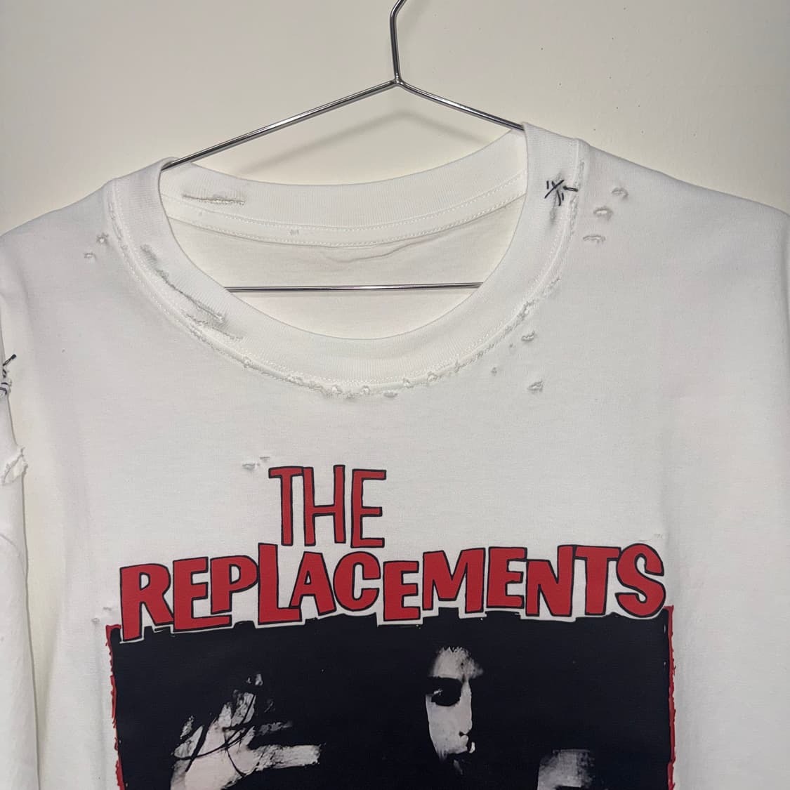 빈티지 무드 밴드티 디스트로이드 데미지 커스텀 반팔  상품이미지4