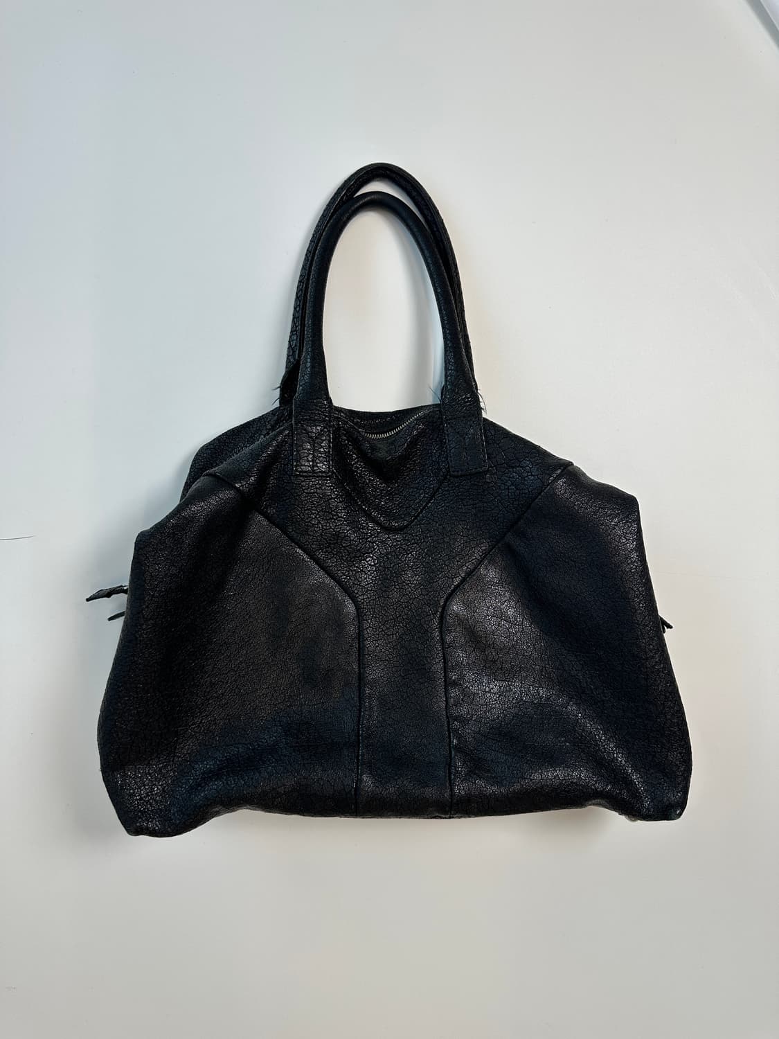 생로랑 레더 이지백 토트백 보스턴 블랙os  상품이미지2