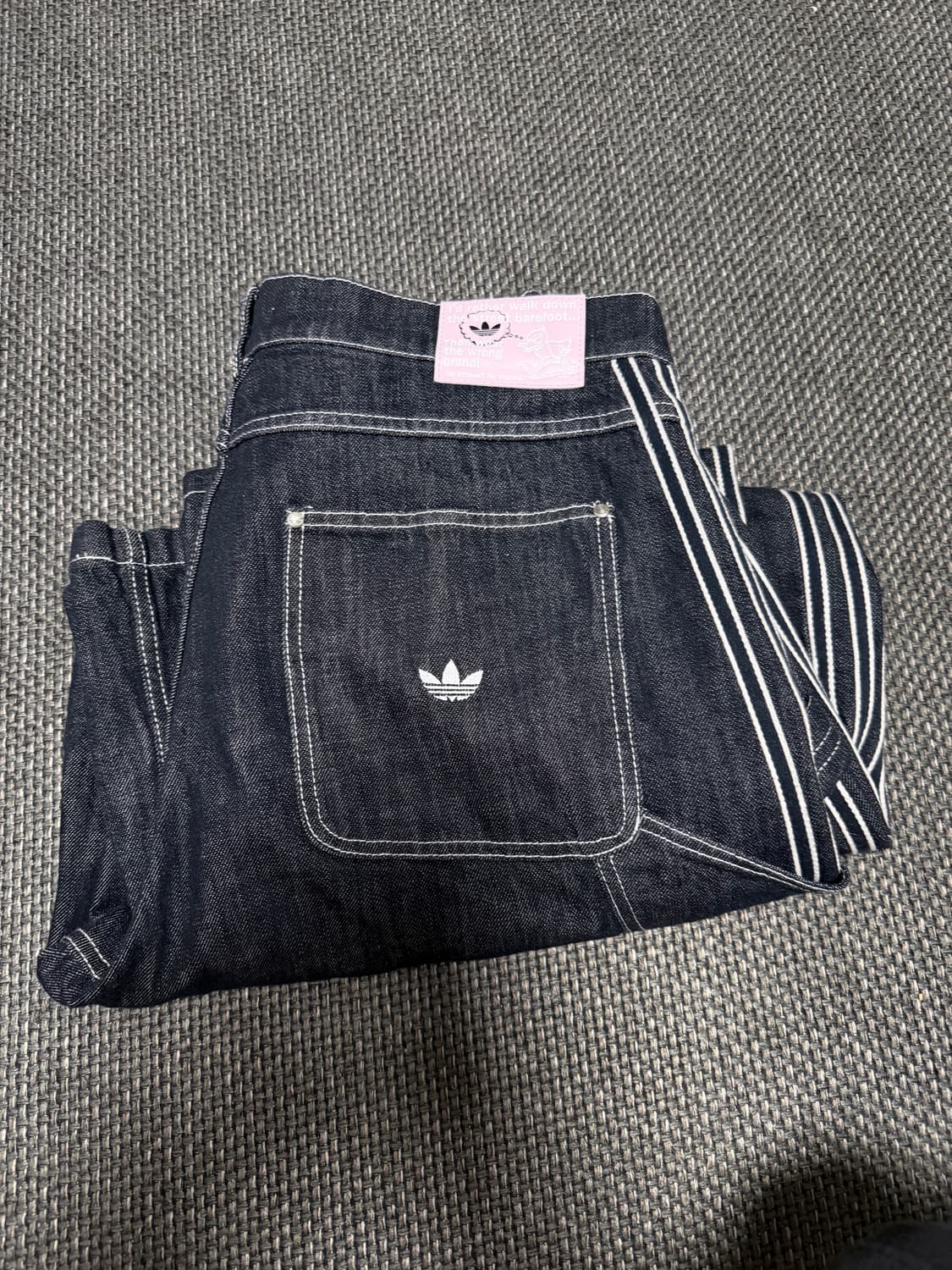 아디다스 삼선 데님 팬츠 34 상품이미지3