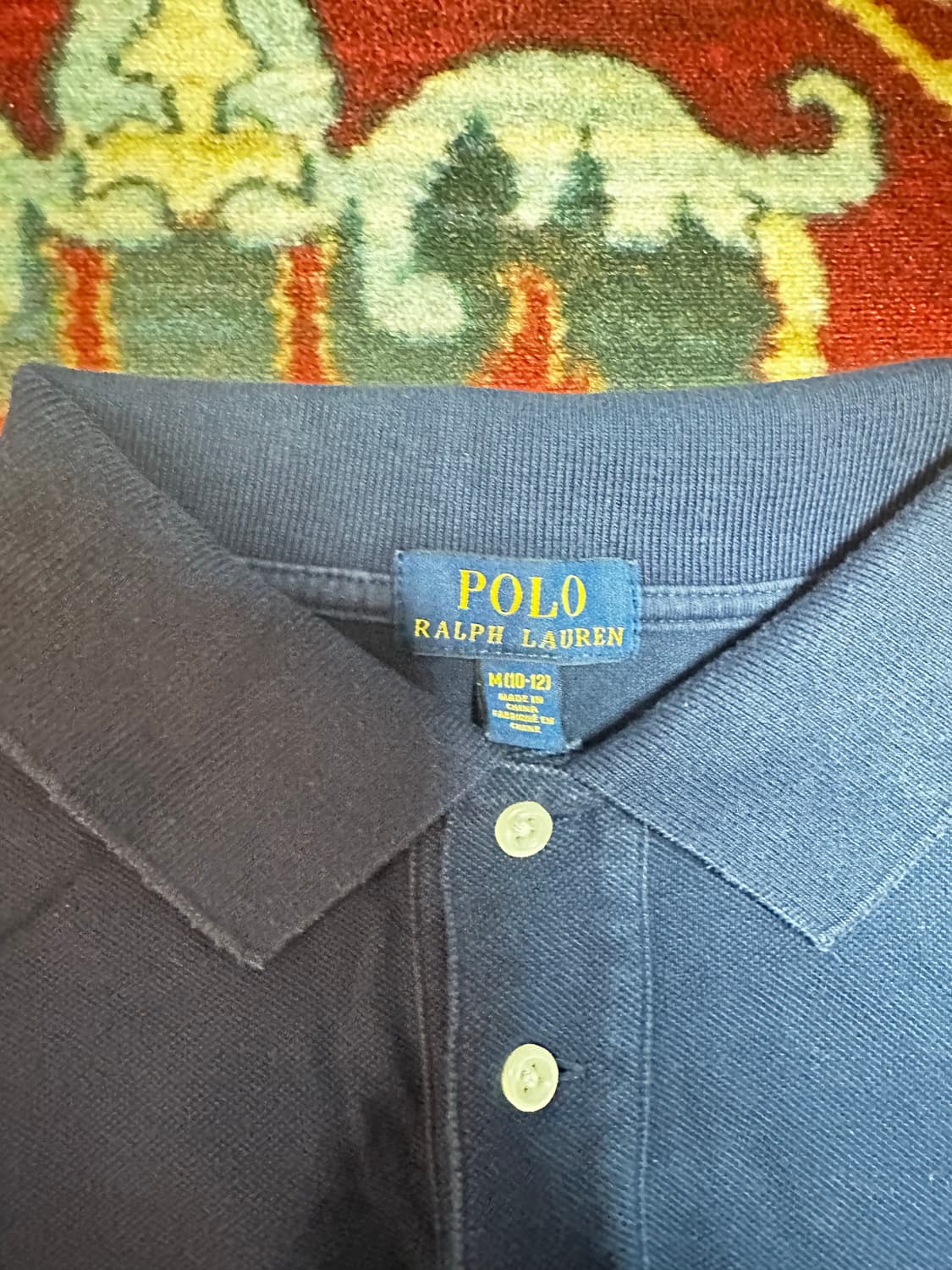 폴로 랄프로렌 긴팔 카라 티셔츠 네이비 M 상품이미지2