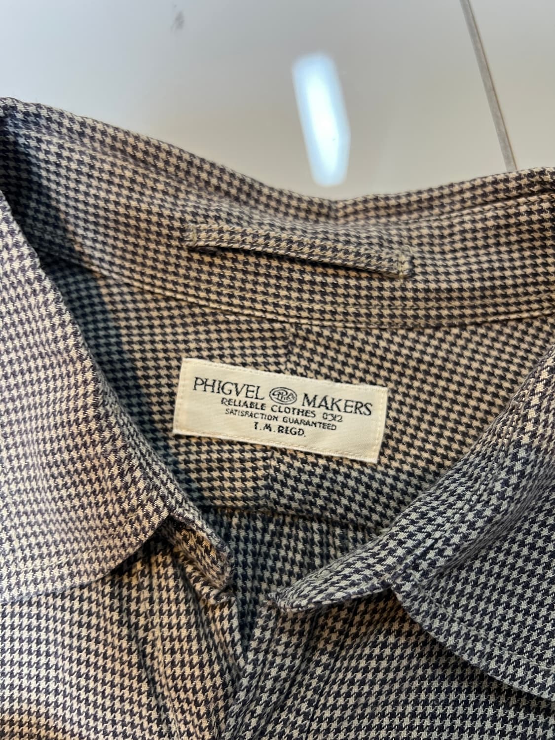 피그벨 하운드 투스 체크셔츠 phigvel makers 2사이즈 상품이미지5